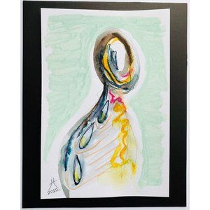 Original Art “IAm... 2” Handmade Watercolor Artwork by Tristina Dietz Elmes 8x10